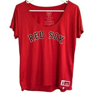 47 Brand Boston Red Sox Major League Baseball Athletic Women’s Mesh Blend Tee M